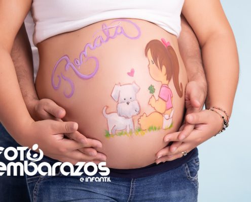 body paint para embarazadas